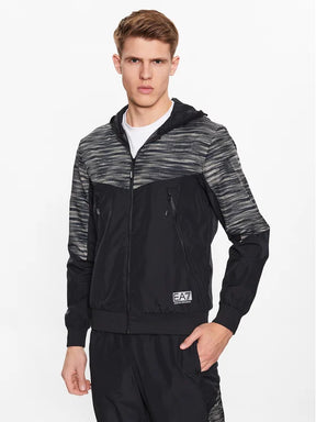 EMPORIO ARMANI Tuta Completa Con Zip e Cappuccio Nero