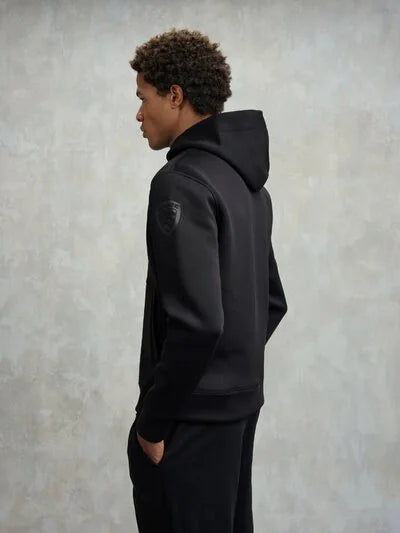 BLAUER Felpa In Neoprene Con Cappuccio Nero