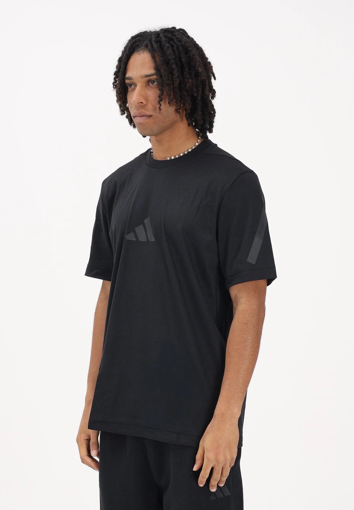 ADIDAS Completino In Cotone Z.N.E. Con Stampa in Rilievo Nero