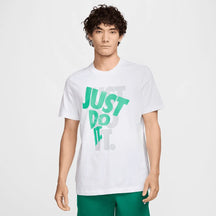 NIKE T-Shirt Just Do It Verde/Grigio Bianca