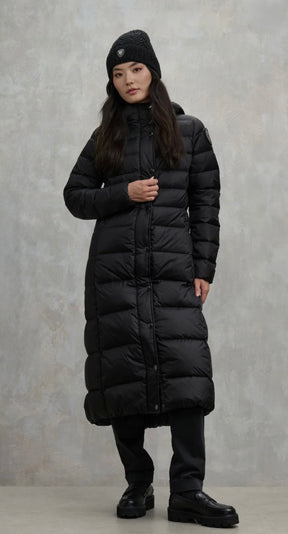 BLAUER Giubbotto Donna Piumino Invernale Fasciato Lungo Nero