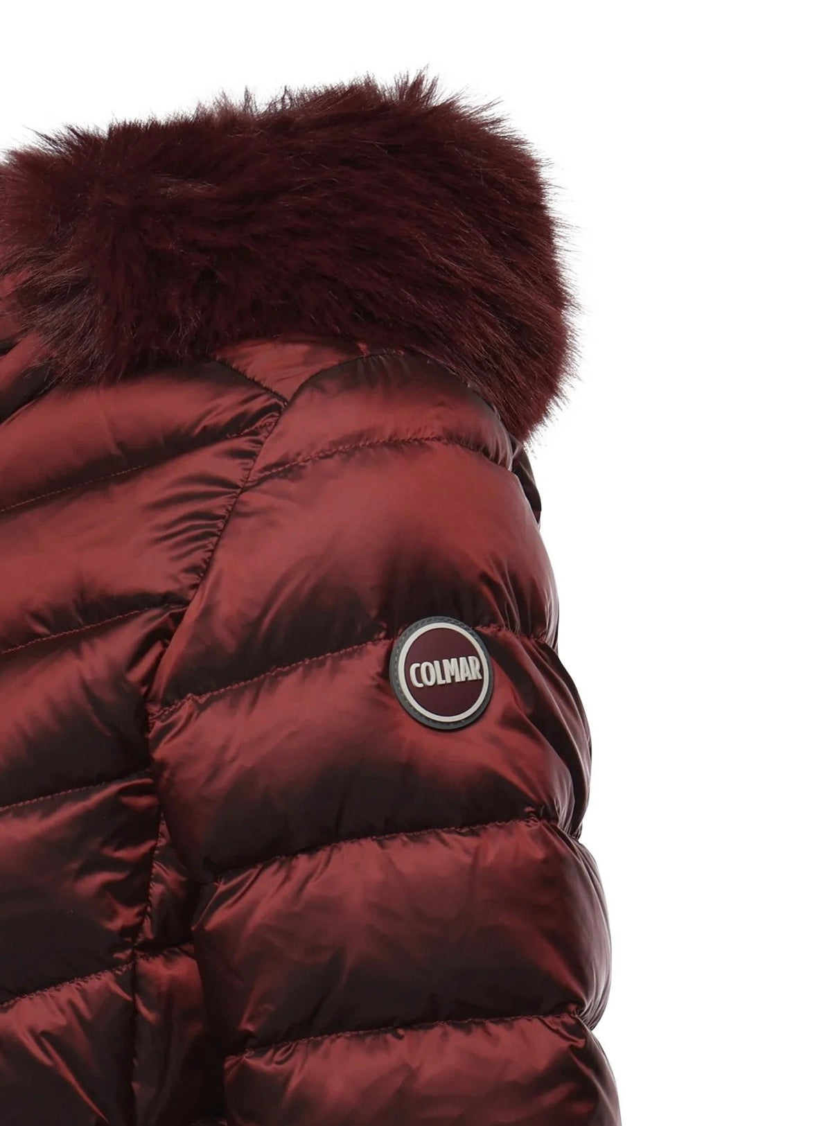 COLMAR DONNA GIUBBOTTO CORTO CON PELLICCIA ROSSO