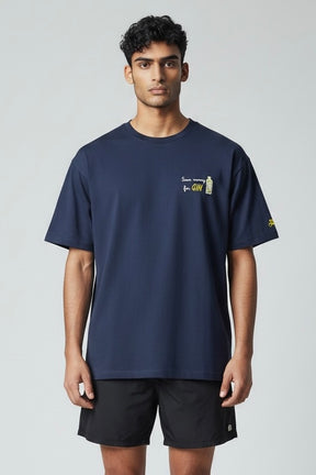 SAINT BARTH T-shirt Portofino Save Money Gin Con Ricamo Blu