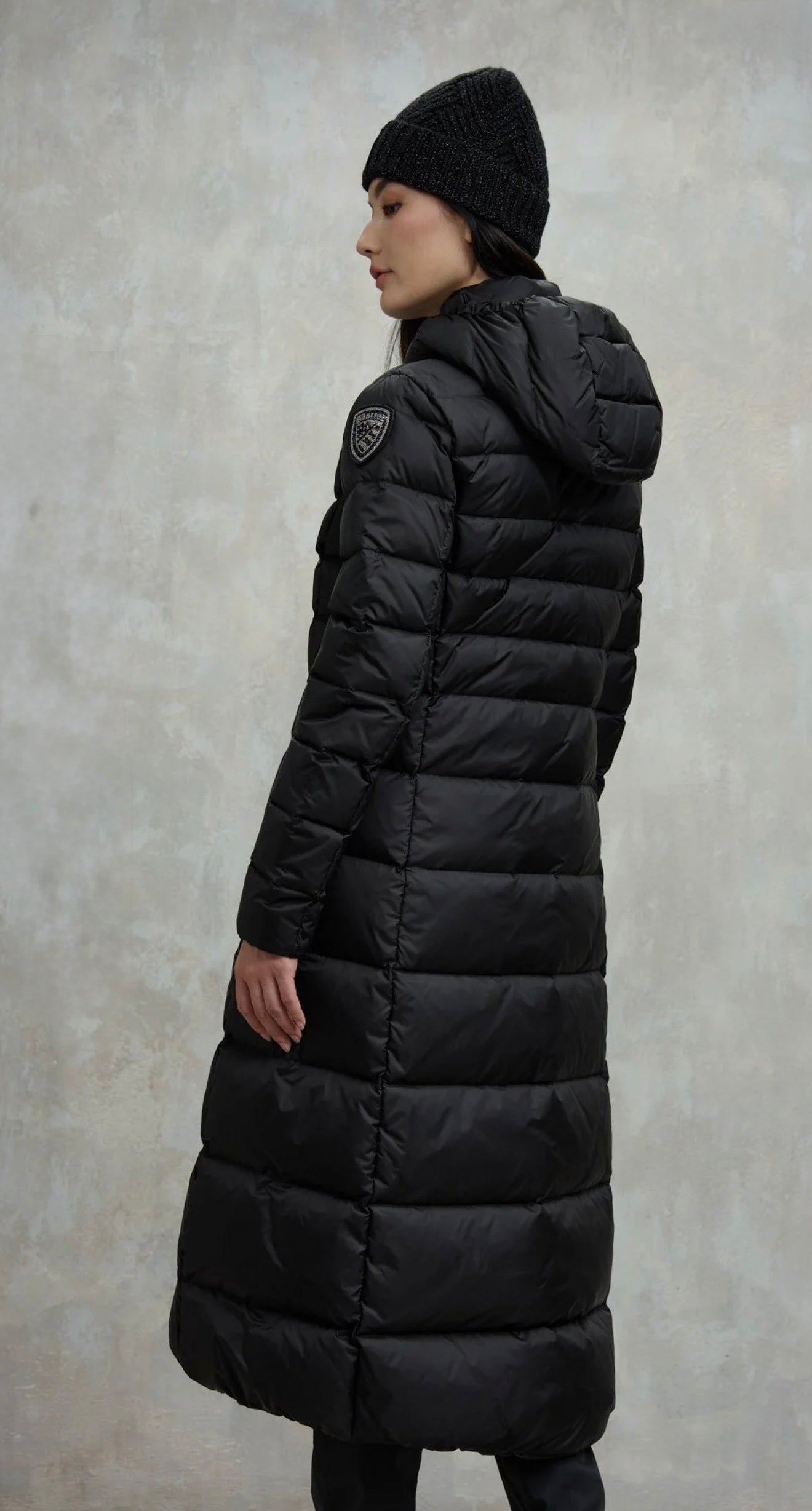 BLAUER Giubbotto Donna Piumino Invernale Fasciato Lungo Nero