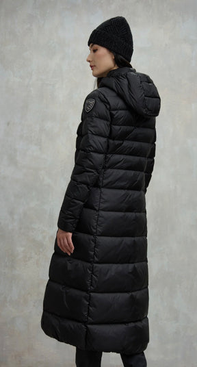 BLAUER Giubbotto Donna Piumino Invernale Fasciato Lungo Nero