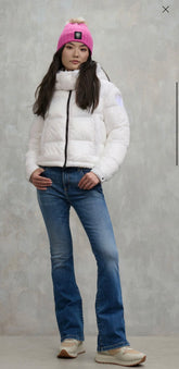 BLAUER Giubbotto Crop Bianco ovattato donna
