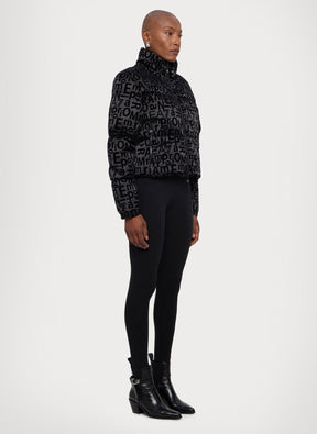 EMPORIO ARMANI DONNA GIUBBOTTO LOGATO CORTO NERO