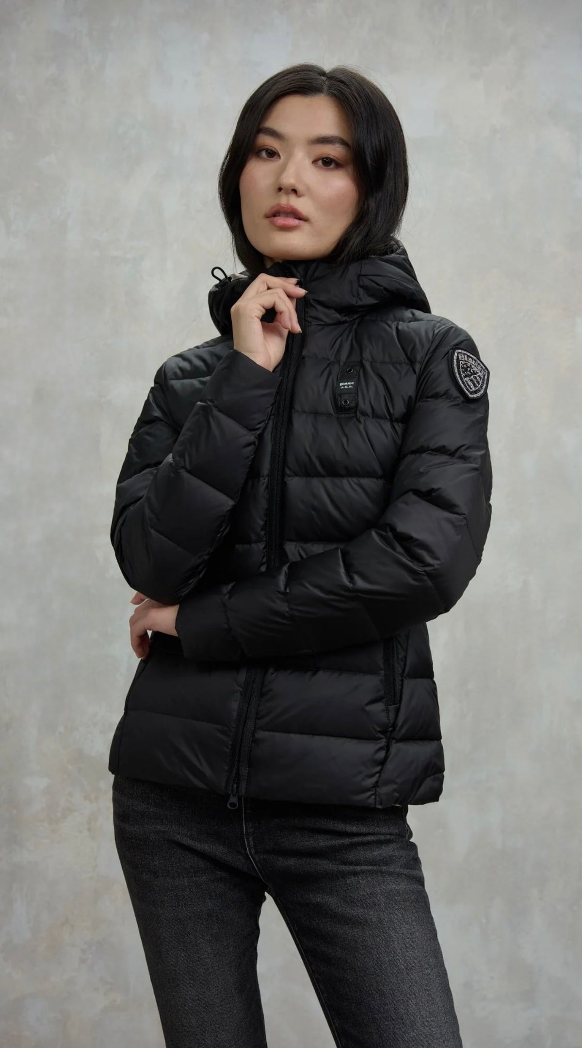 BLAUER Giubbotto Donna Piumino Fasciato Nero