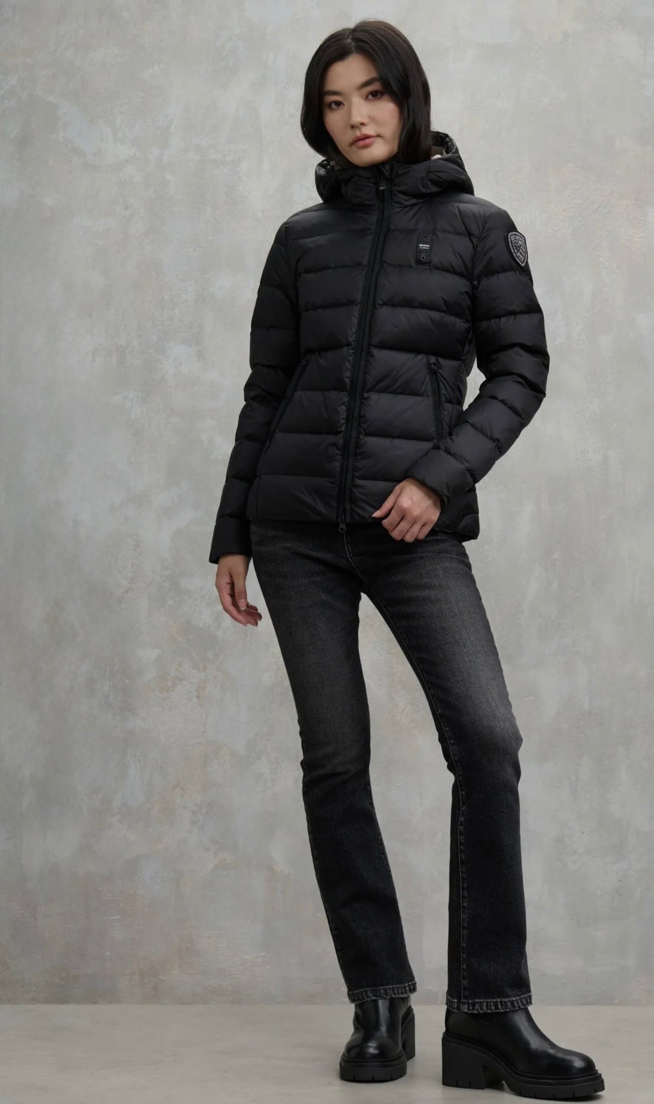 BLAUER Giubbotto Donna Piumino Fasciato Nero