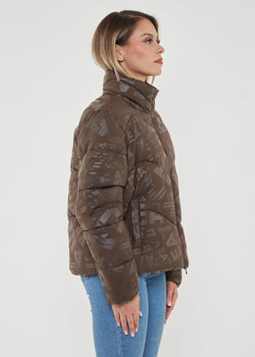 EMPORIO ARMANI DONNA GIUBBOTTO LOGATO MARRONE