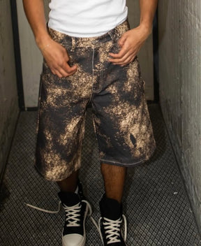 PRESENT DAY Short In Jeans Camouflage Beige e Mero