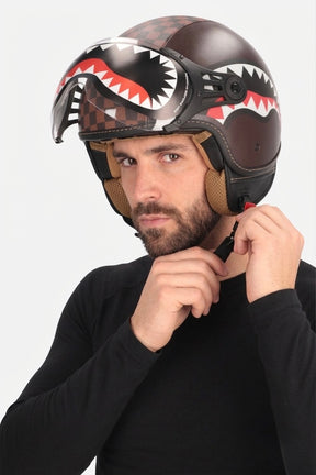 SPRAYGROUND Casco SHARKS IN PARIS HELMET Marrone