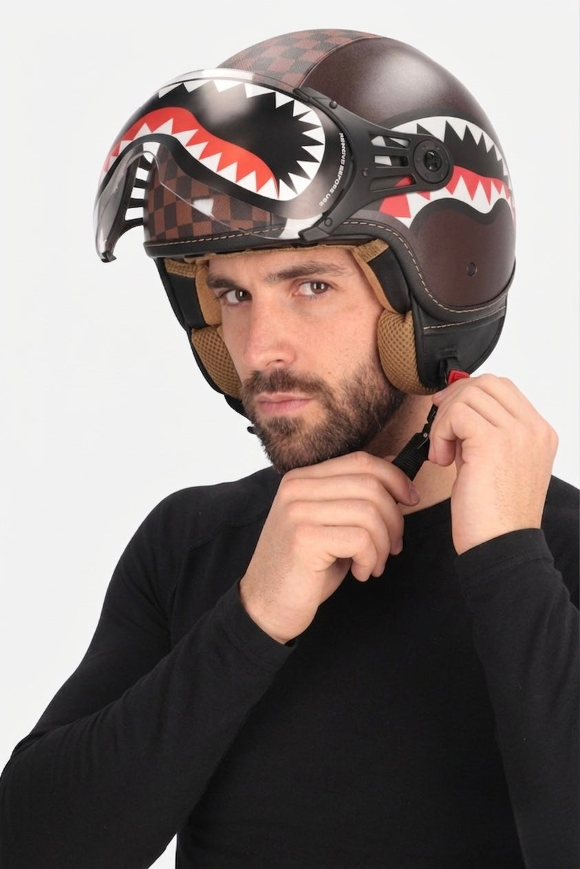 SPRAYGROUND Casco SHARKS IN PARIS HELMET Marrone