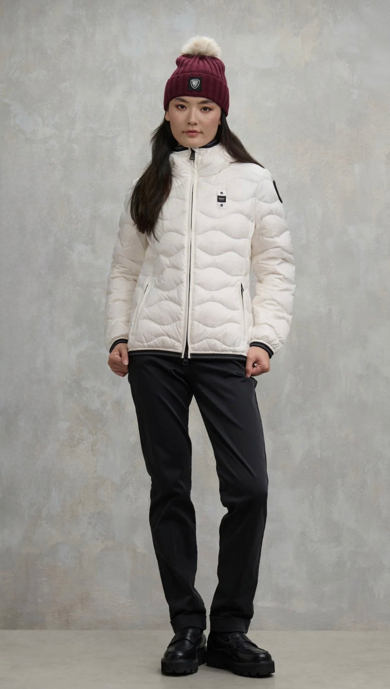 BLAUER Giubbotto Donna Piumino Ondulato Bianco