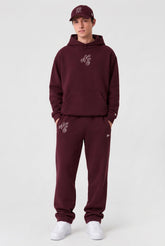 NEW ERA Tuta Completa Con Cappuccio Senza Zip Bordeaux/Bianco