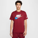 NIKE T-Shirt Swoosh Graffiti Bordeux