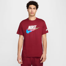 NIKE T-Shirt Swoosh Graffiti Bordeux