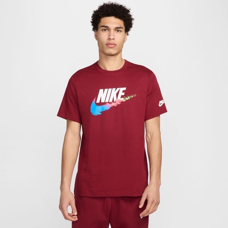 NIKE T-Shirt Swoosh Graffiti Bordeux