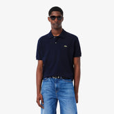 LACOSTE Polo Classica in Piqué di Cotone Blu Navy