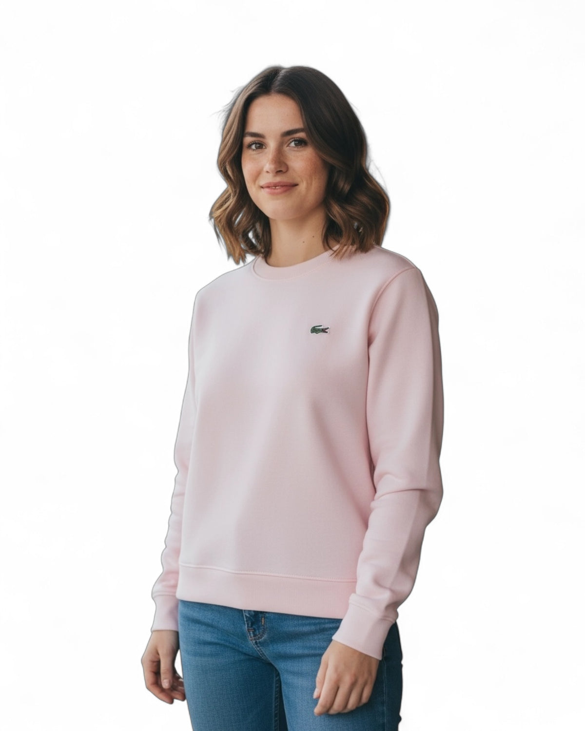 LACOSTE Felpa Girocollo Donna Rosa