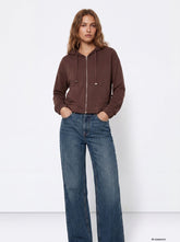 Tiffosi Pam Felpa Marrone con Zip Donna AW26