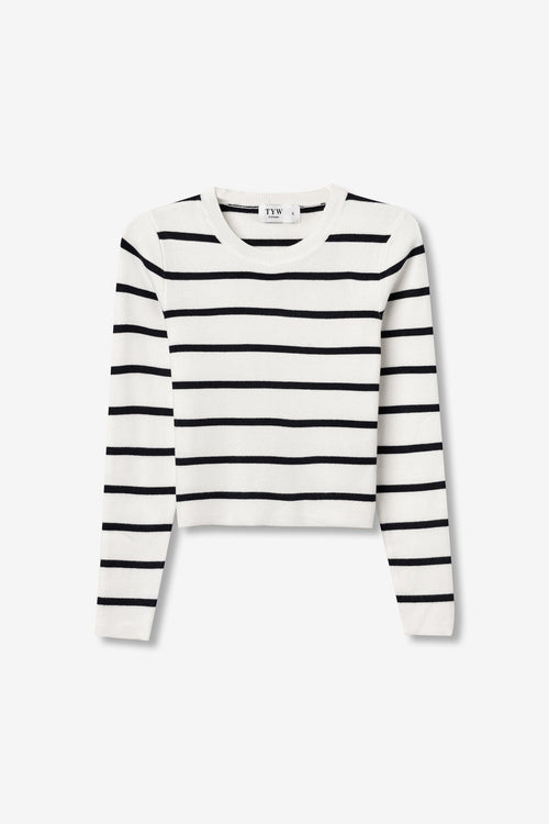 Tiffosi Boston_1 Maglioncino Bianco/Nero AW26