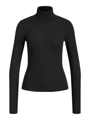 JJXX JXSTAR Maglia Con Collo Alto  In Cotone Caldo Nera Donna AW26