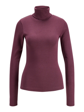 JJXX JXSTAR Maglia Con Collo Alto In Cotone Caldo Prugna donna AW26