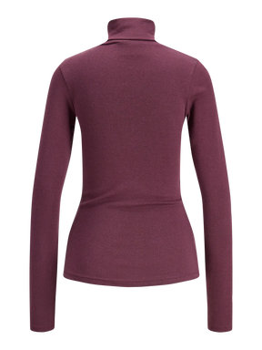 JJXX JXSTAR Maglia Con Collo Alto In Cotone Caldo Prugna donna AW26