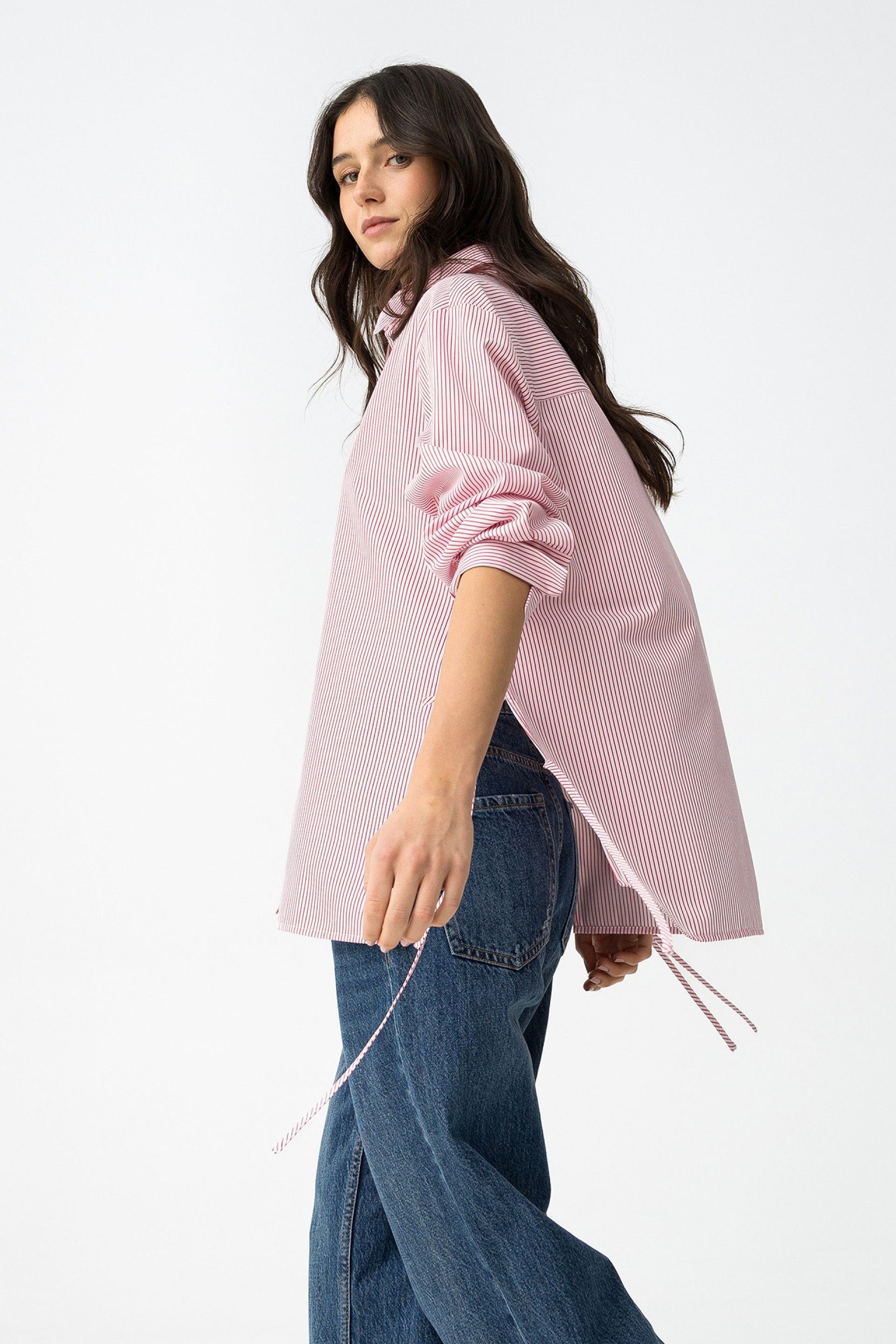 TIFFOSI LELO CAMICIA A RIGHE DONNA SS26