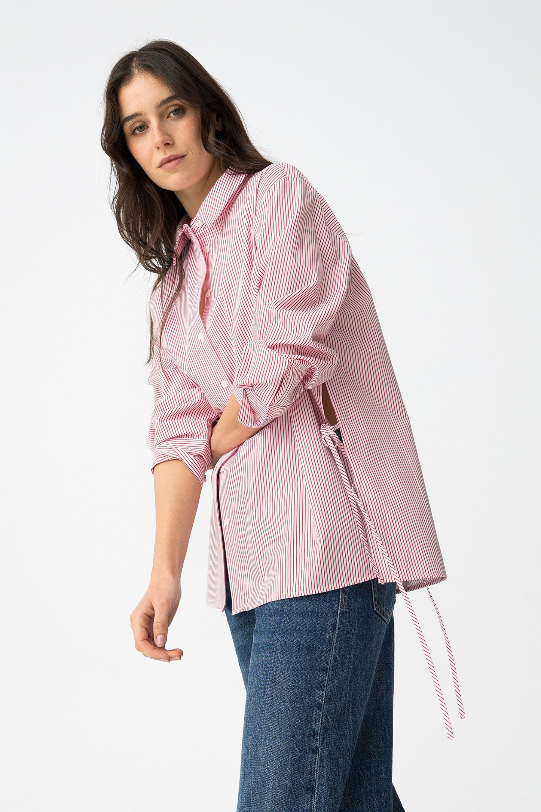 TIFFOSI LELO CAMICIA A RIGHE DONNA SS26