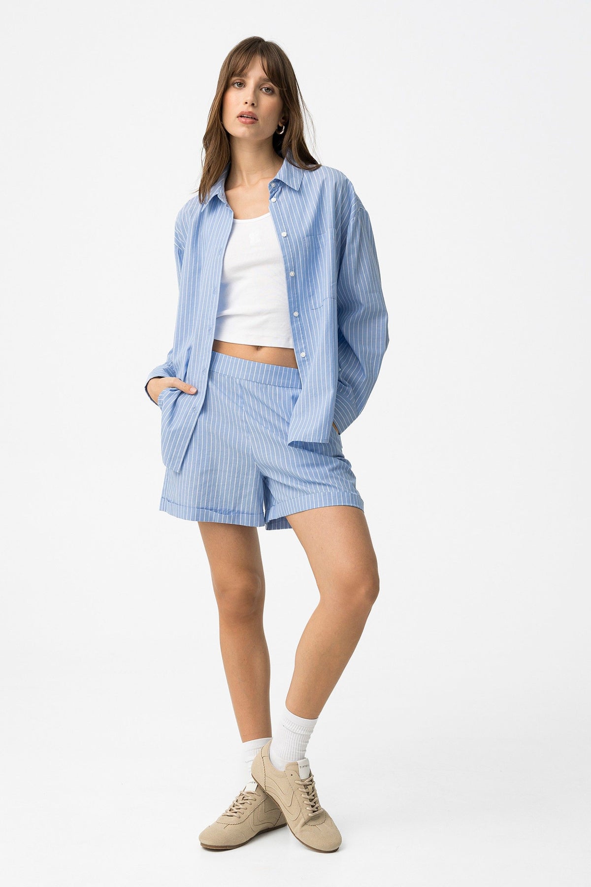 TIFFOSI LECAS_C COORDINATO CAMICIA E PANTALONCINO DONNA SS26