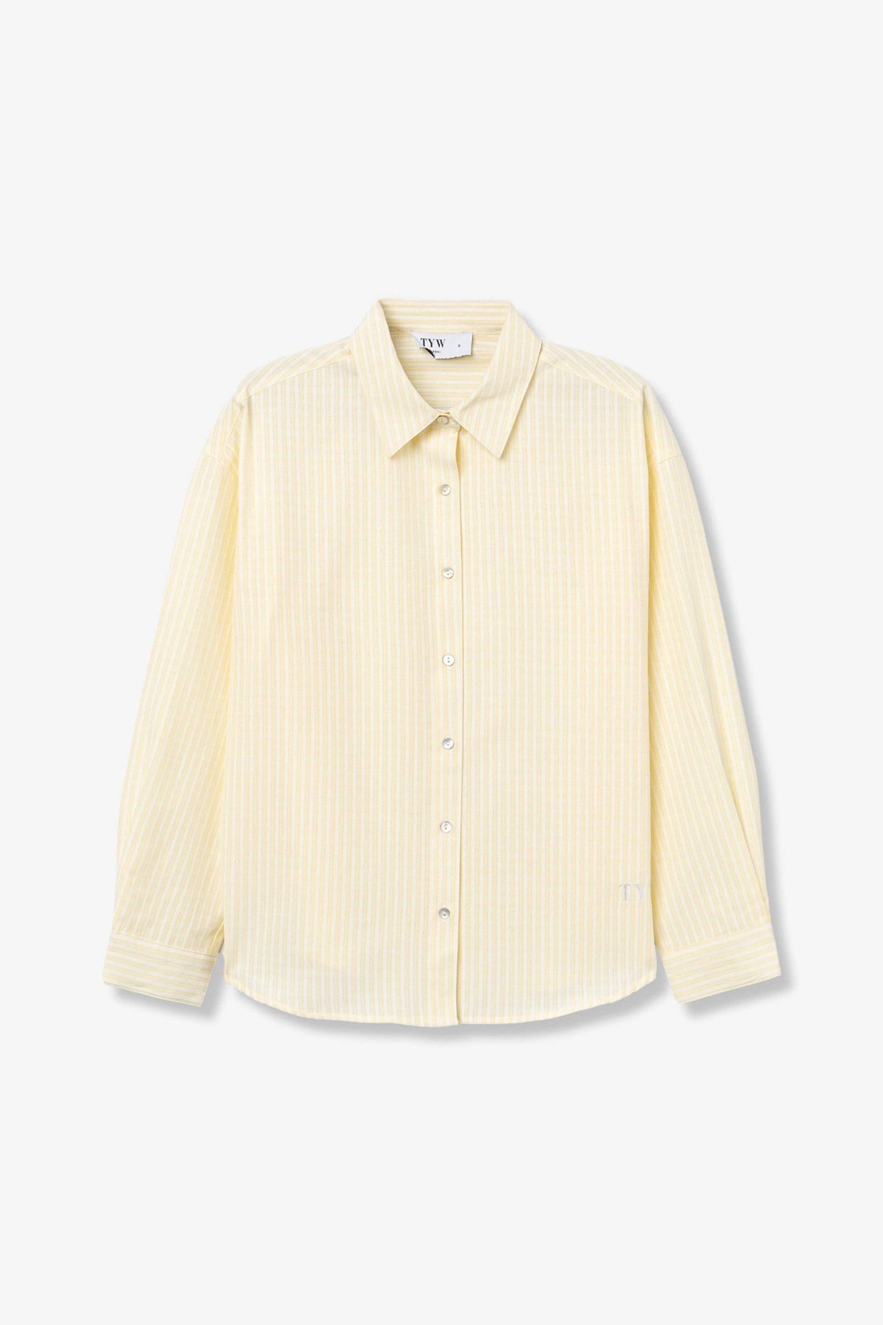 TIFFOSI BUTTER CAMICIA GIALLA A RIGHE  DONNA SS26