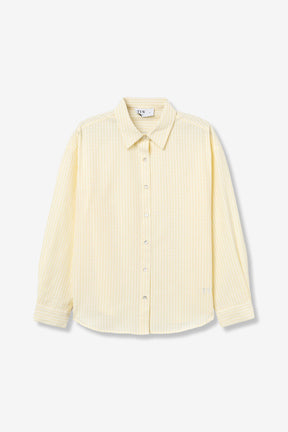 TIFFOSI BUTTER CAMICIA GIALLA A RIGHE  DONNA SS26