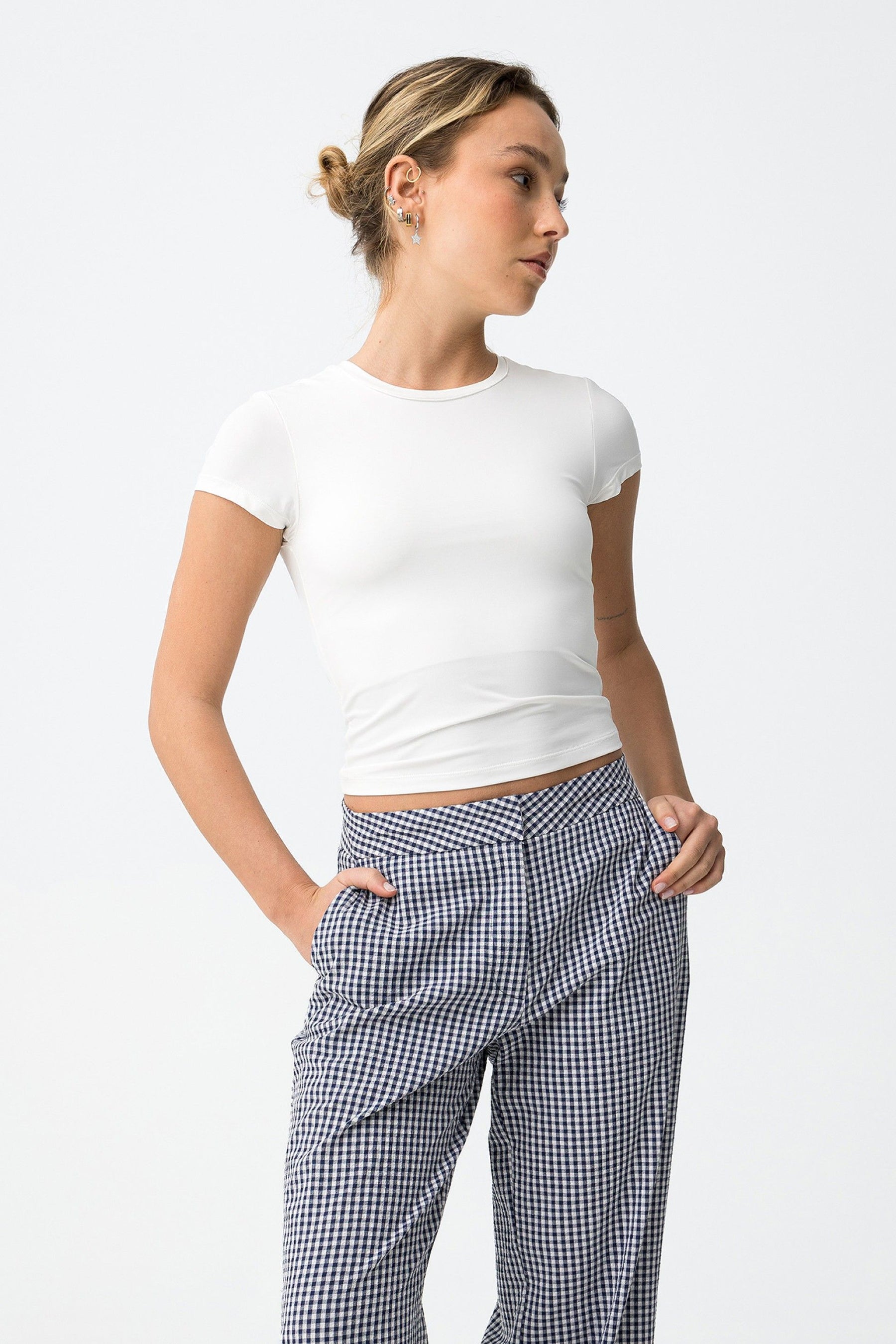 TIFFOSI FOFA_1 T-SHIRT CROPPED BIANCA DONNA SS26