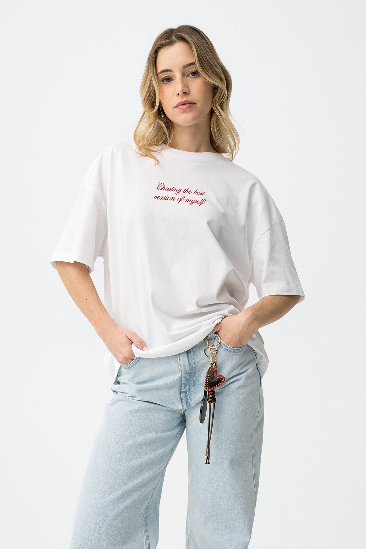 TIFFOSI HATE T-SHIRT STAMPATA BIANCA DONNA SS26