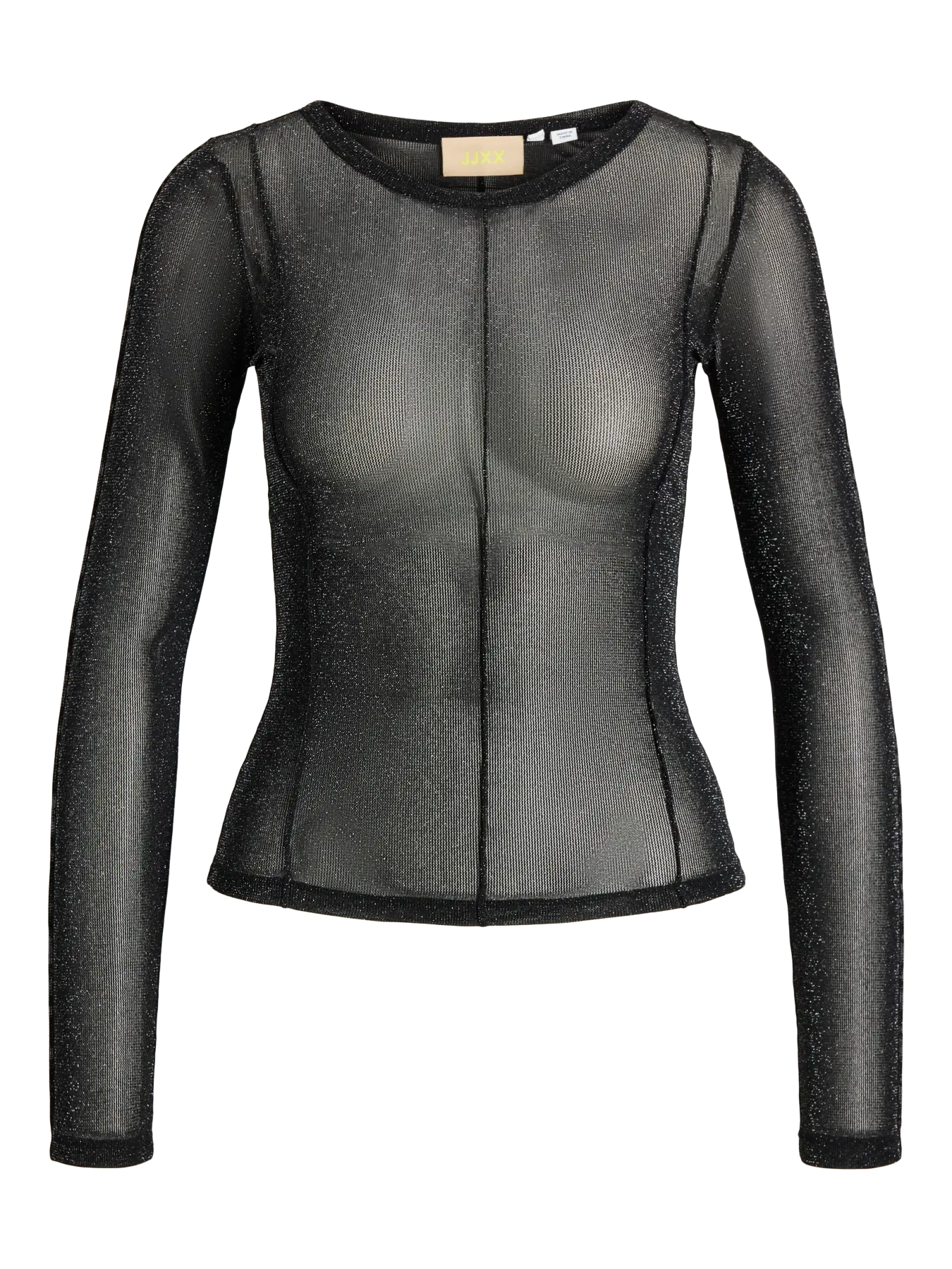 JJXX JXMINNA Maglia Laminata Trasparente Nera AW26