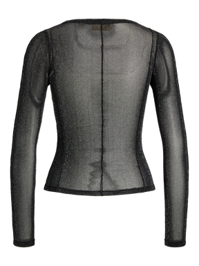 JJXX JXMINNA Maglia Laminata Trasparente Nera AW26