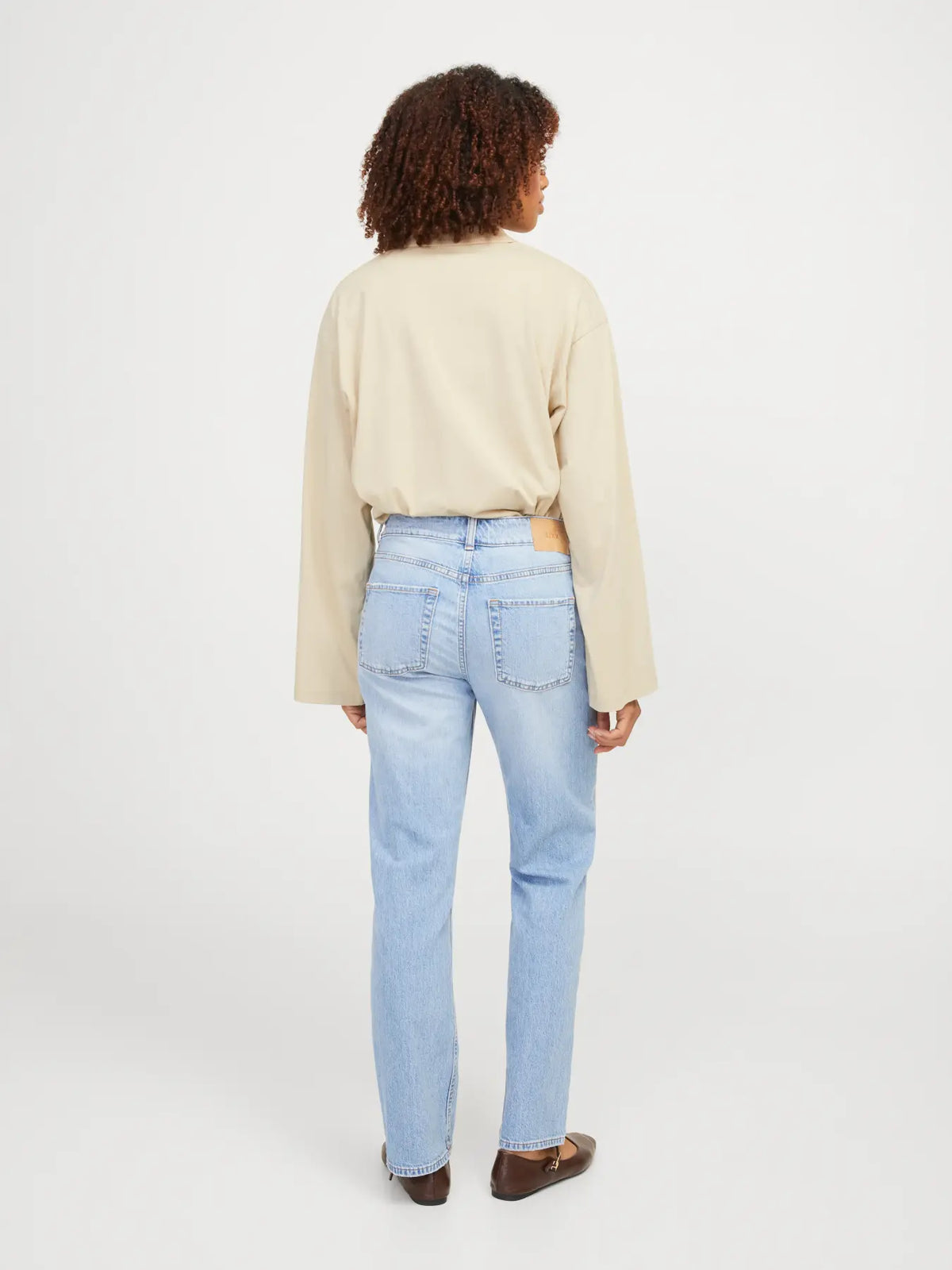 JJXX DONNA JXVILMA T-SHIRT A MANICHE LUNGHE BEIGE