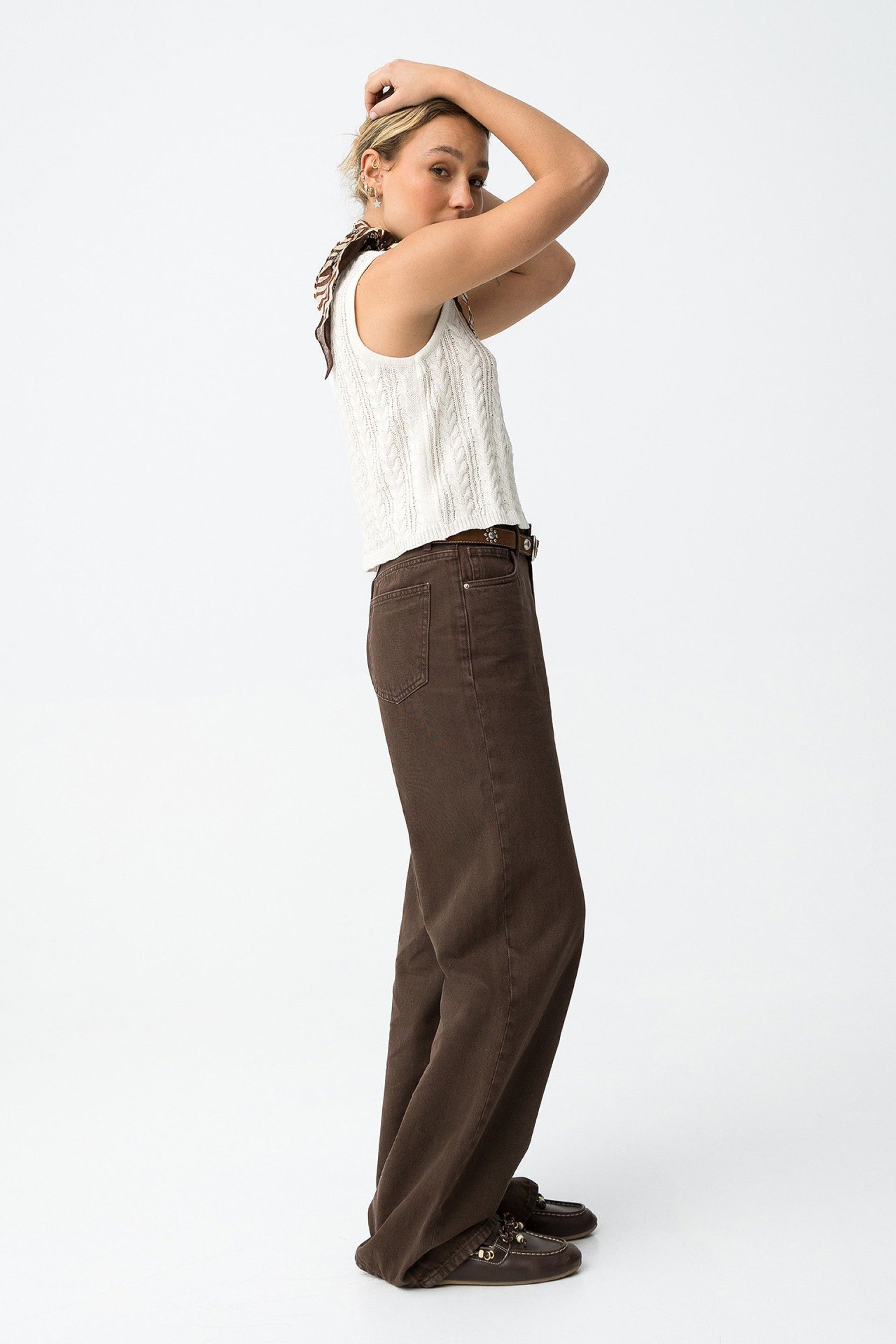 TIFFOSI JEANS KYLIE_73 MARRONE GIRL SS26