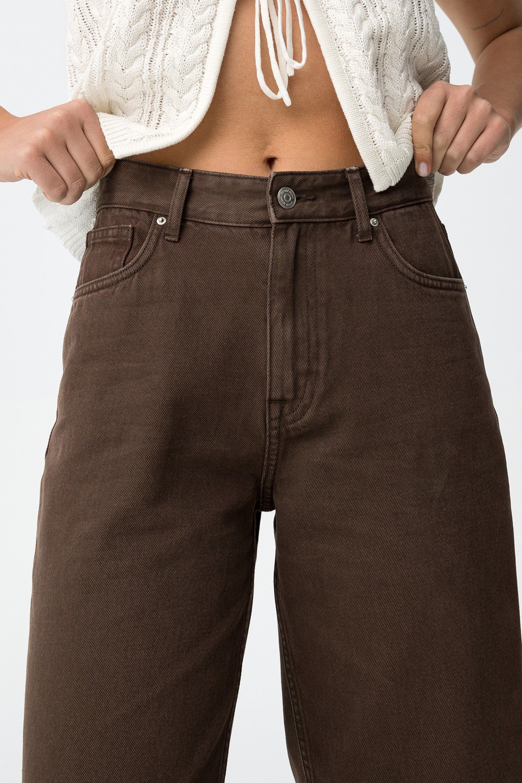 TIFFOSI JEANS KYLIE_73 MARRONE GIRL SS26