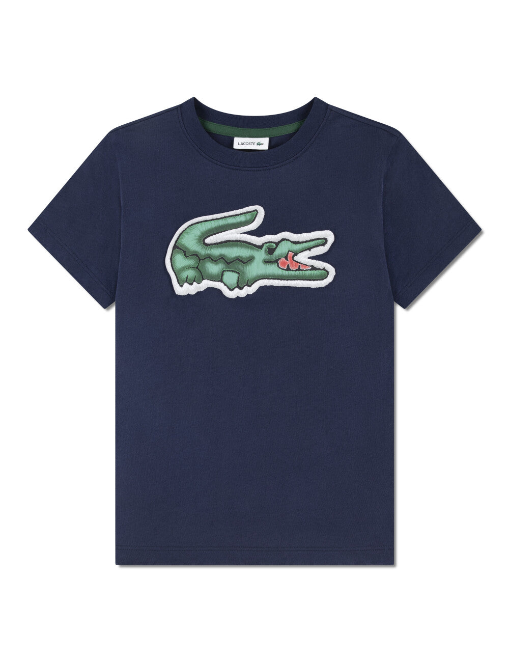 LACOSTE T-Shirt in Cotone con Stampa 3D Bambino/Bambina Blu