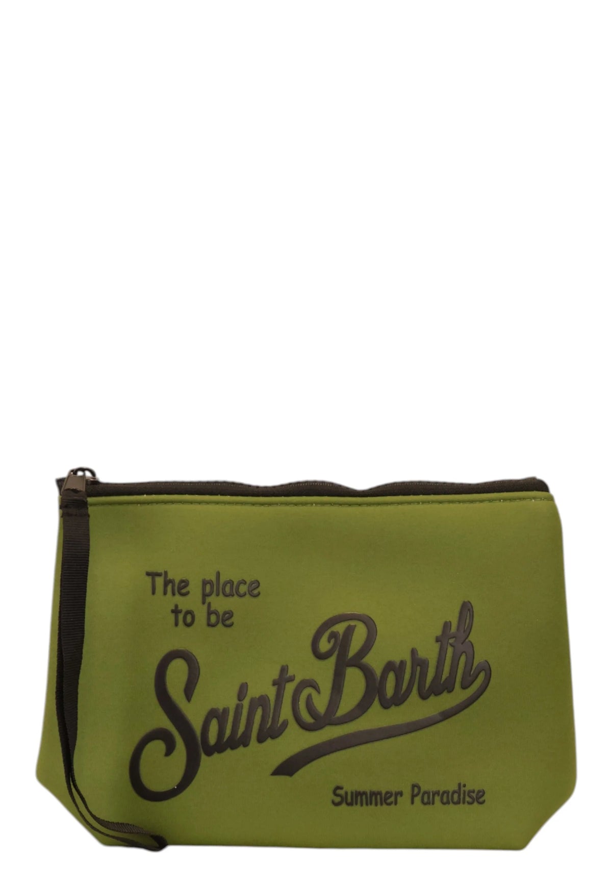 SAINT BARTH POCHETTE ALINE IN SCUBA VERDE/NERA