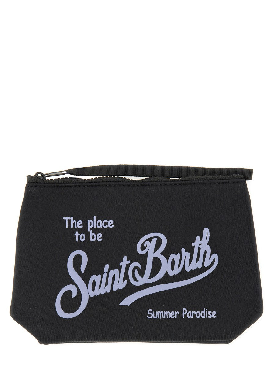 SAINT BARTH POCHETTE ALINE IN SCUBA NERA/LILLA