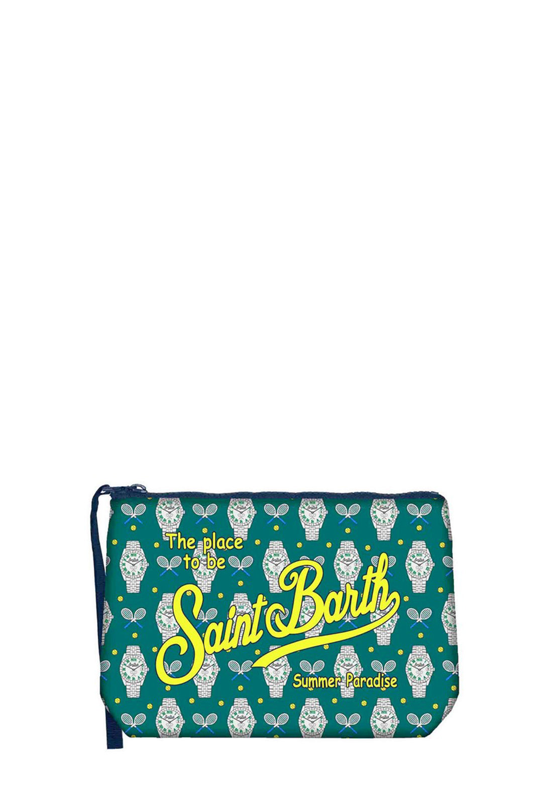 SAINT BARTH POCHETTE ALINE IN SCUBA STAMPA OROLOGI