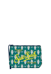 SAINT BARTH POCHETTE ALINE IN SCUBA STAMPA OROLOGI