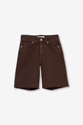 TIFFOSI ROBYN_10 PANTALONCINO DI JEANS MARRONE DONNA SS26