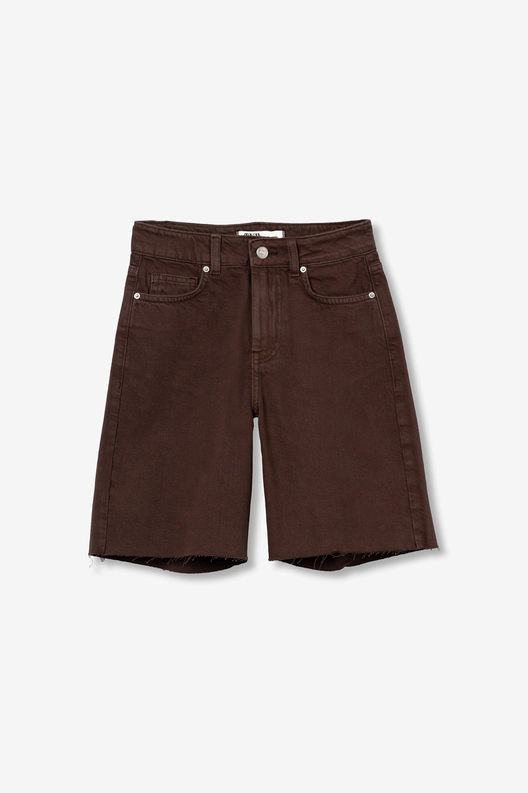 TIFFOSI ROBYN_10 PANTALONCINO DI JEANS MARRONE DONNA SS26