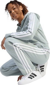 Tuta Adidas Bambina con Cappuccio verde salvia in Cotone