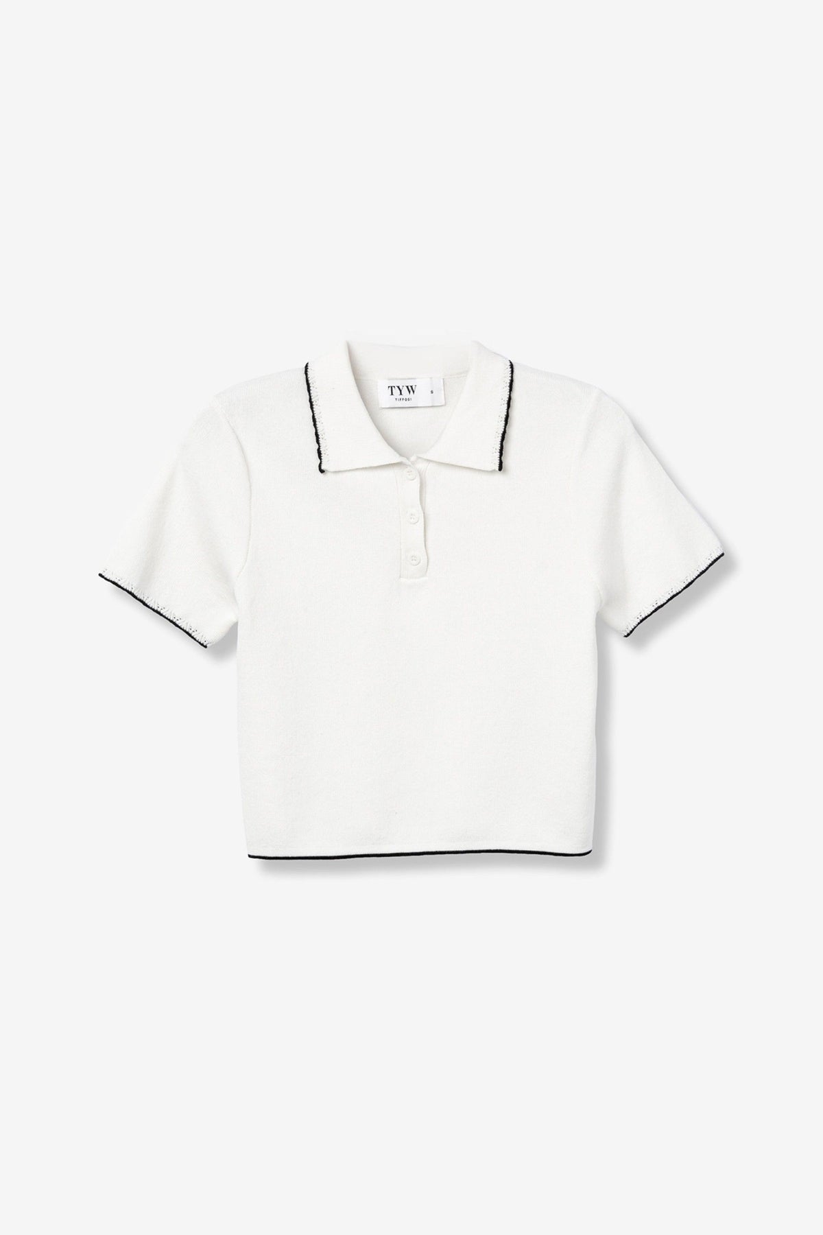 TIFFOSI COOKIE POLO CROPPED BIANCA DONNA SS26